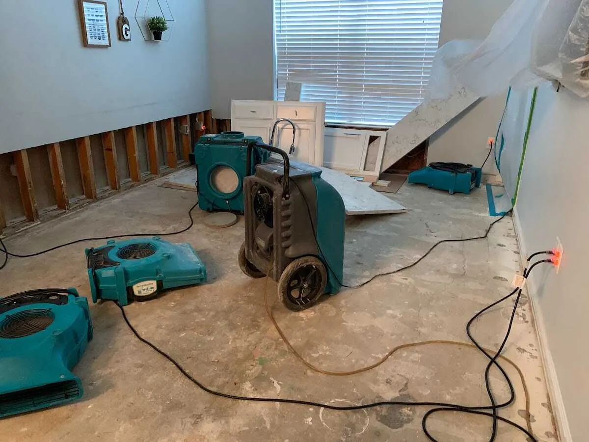 Dehumidifier in flood-cut room for Water Damage Restoration in Wetumpka